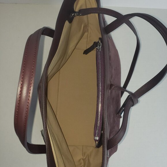 New Petite Penne Tote Suede Amarone - MSRP $695 - Picture 5 of 7